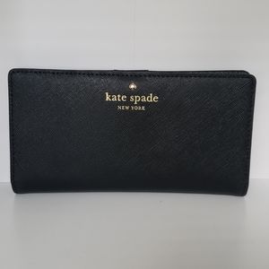 Kate Spade Black Snap Bifold Wallet